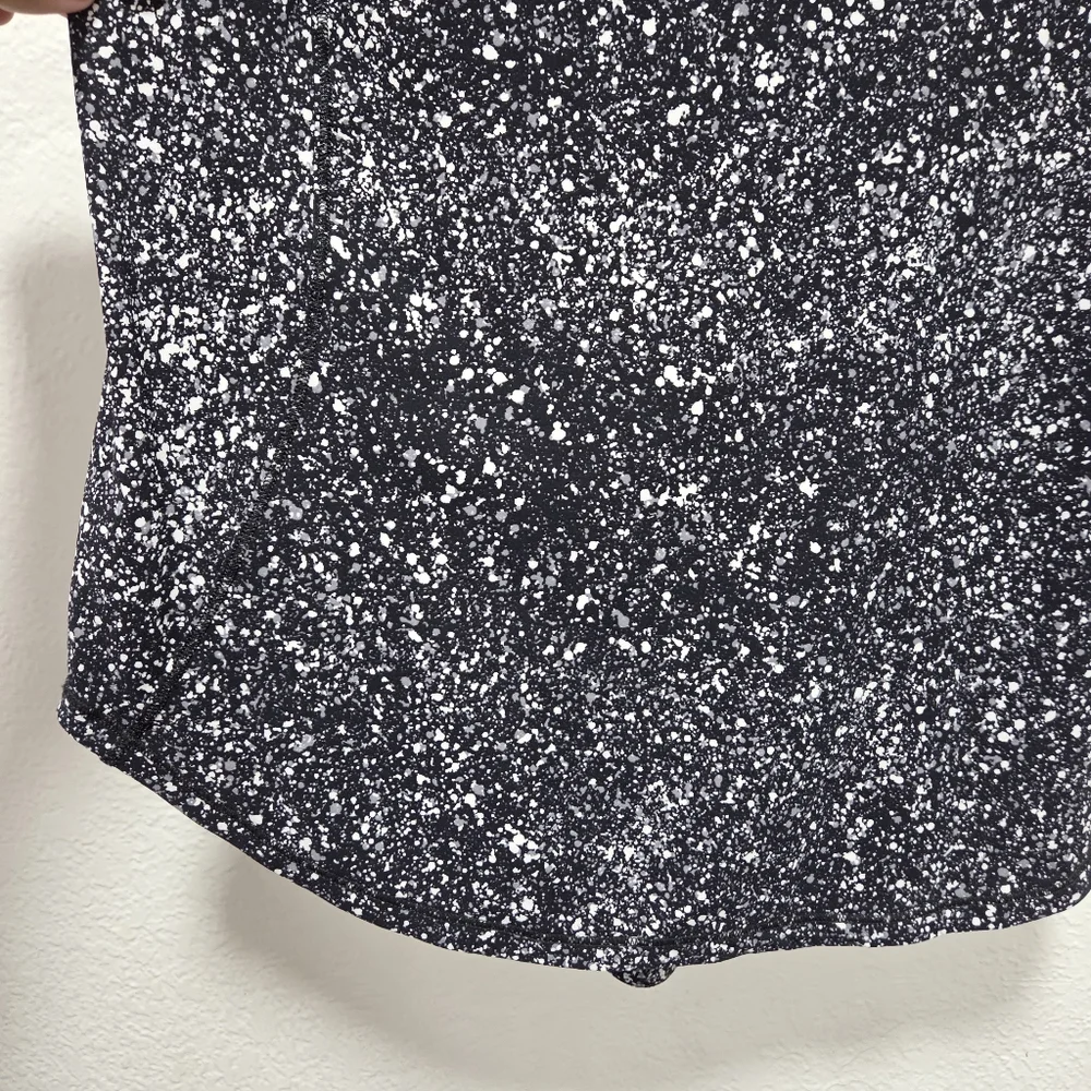 Lululemon Sculpt Tank Top Splatter White Black Mesh Athletic Workout Size 4 - Picture 12 of 14